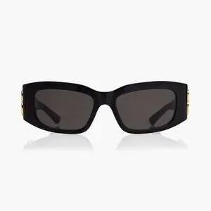 NWT BALENCIAGA SUNGLASSES UNISEX BLACK RECTANGULAR EYEWEAR BALENCIAGA Balenciaga Sunglasses BB0286S 001 main image 3